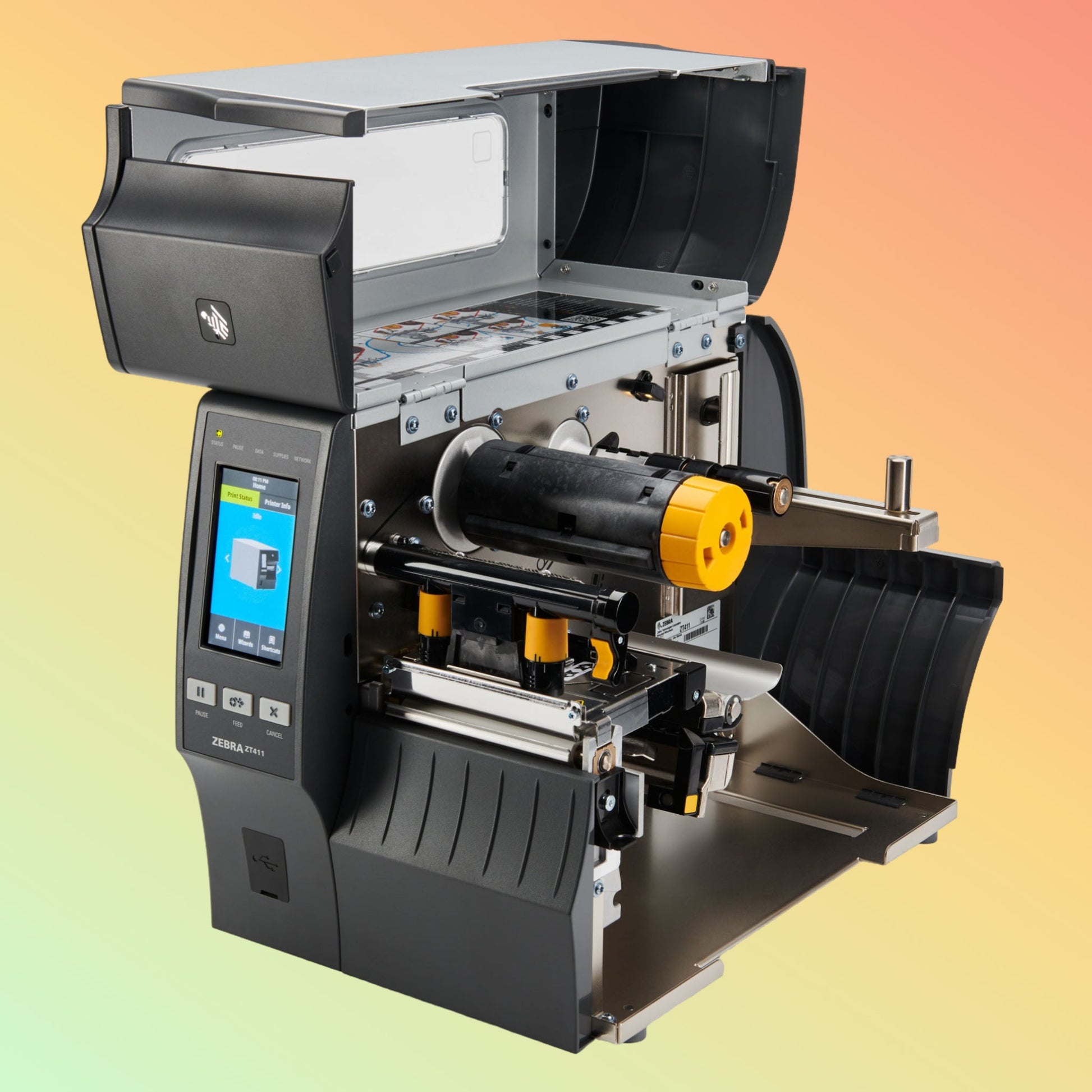 alt="Zebra ZT400 Industrial RFID Printer with Precision Printing"