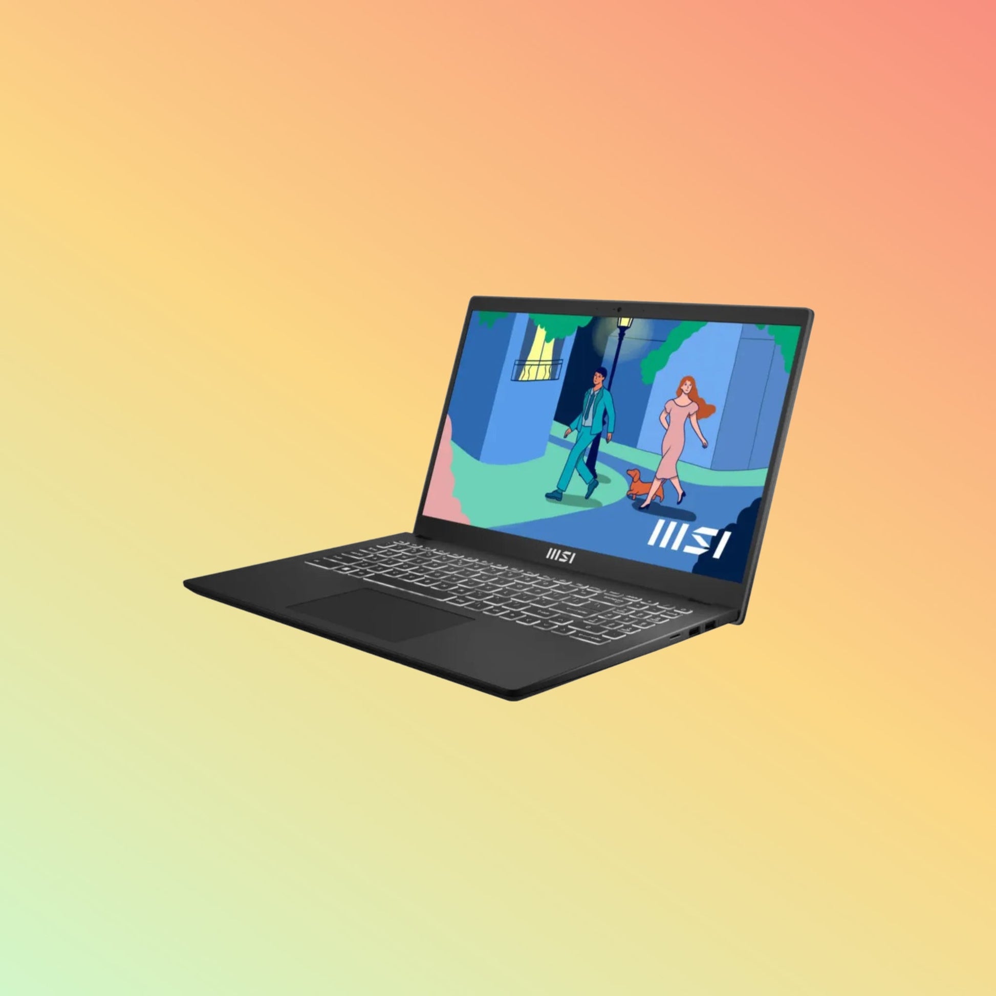 كمبيوتر محمول MSI MODERN 15 B12MO-1000US - معالج i7-1255U من الجيل الثاني عشر، وذاكرة وصول عشوائي (RAM) سعة 16 جيجابايت، وقرص SSD سعة 512 جيجابايت، وشاشة 15.6 بوصة عالية الدقة بالكامل