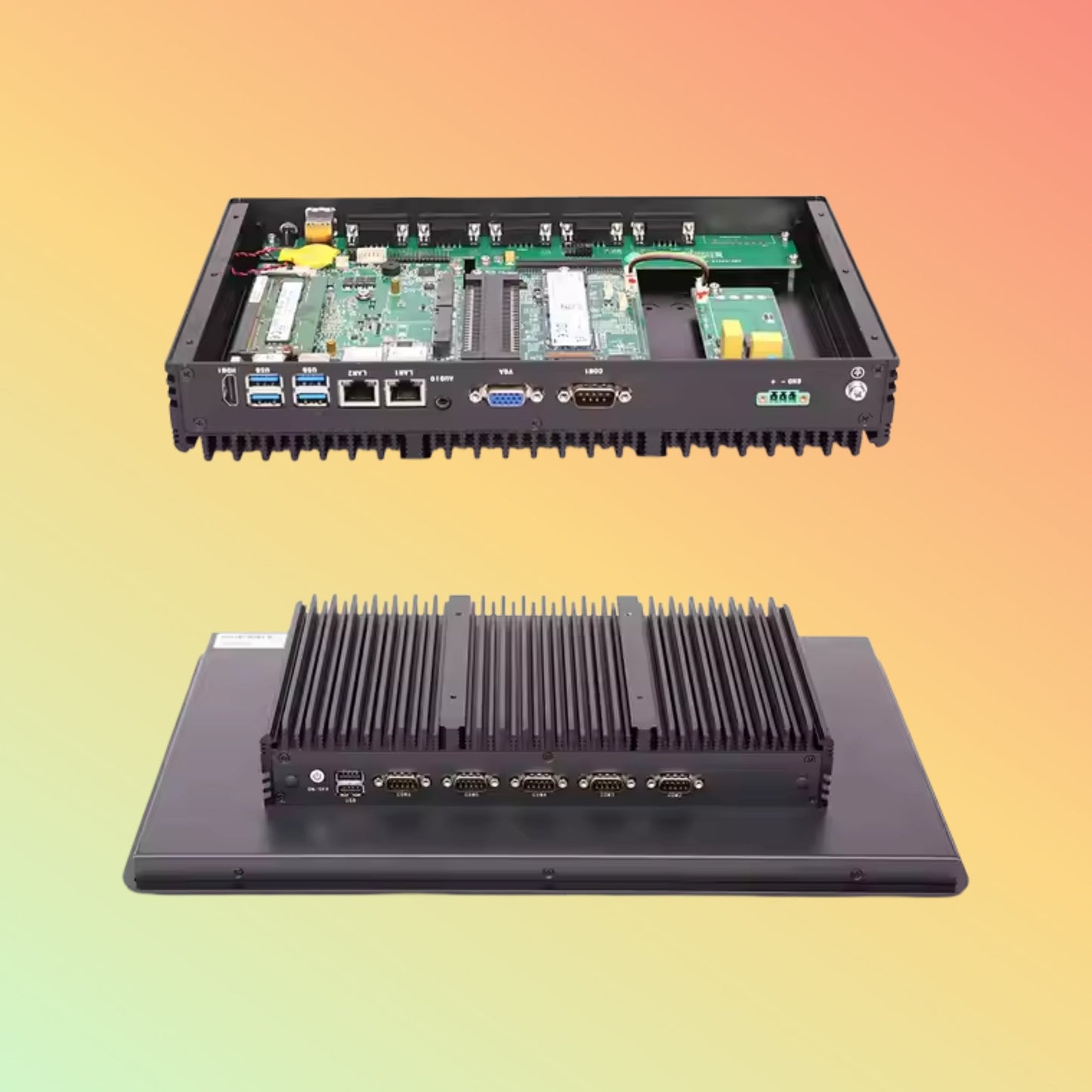 Industrial Fanless Mini Pc I3/I5/I7 3G 4G Lte Linux GPIO Rs232 Sim Card Lpt Industrial Computer