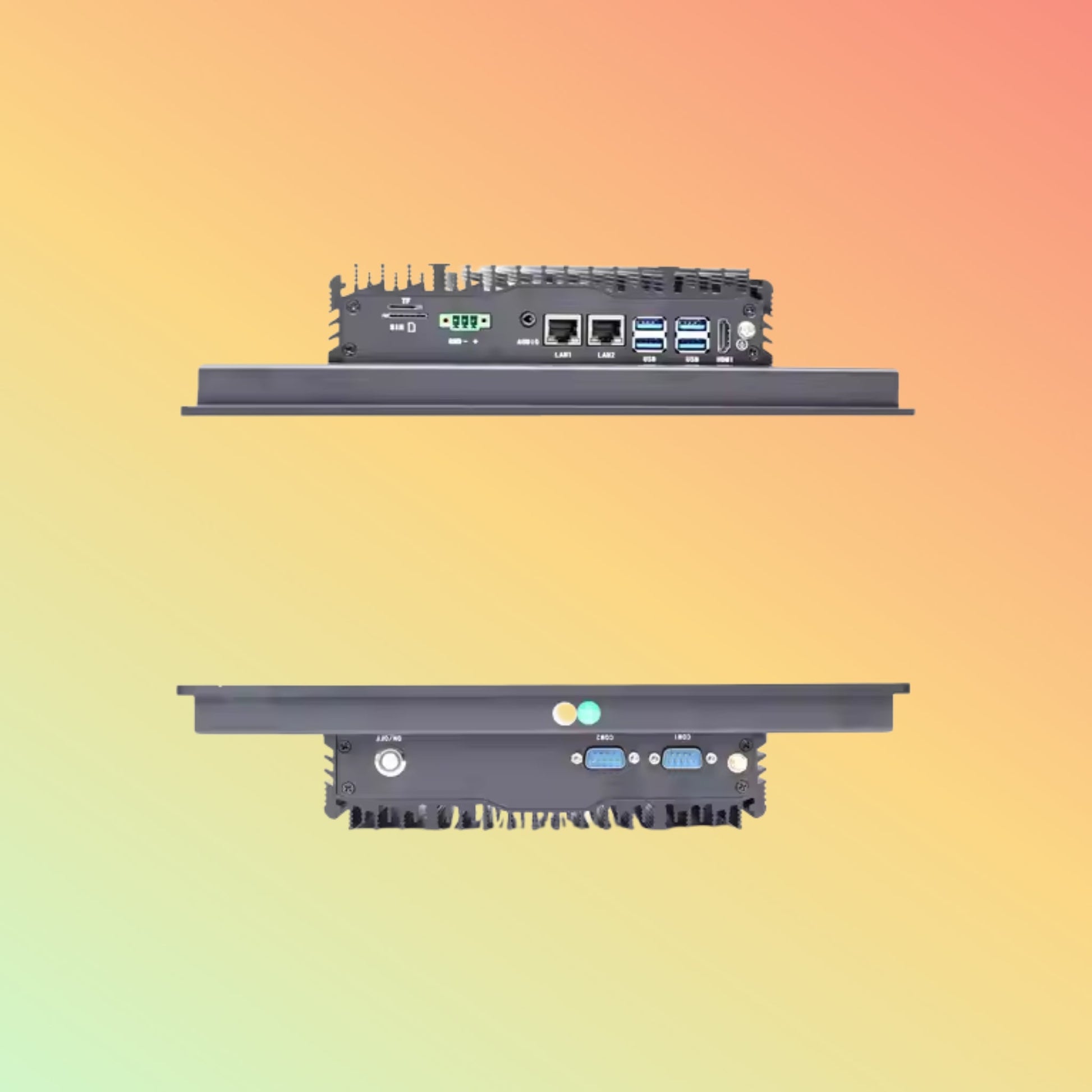 24V Fanless Embedded Industrial Panel PC 10 12 15 Inches Touchscreen USB RS232 Control Rooms Industrial Computer Accessories