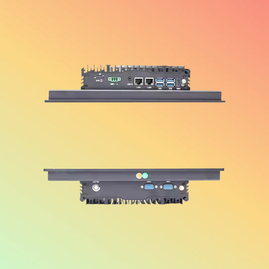 24V Fanless Embedded Industrial Panel PC 10 12 15 Inches Touchscreen USB RS232 Control Rooms Industrial Computer Accessories