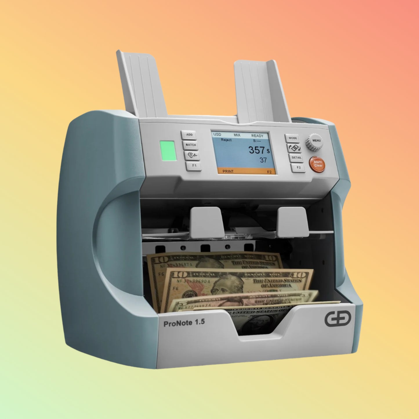 Compact banknote counter for banks and casinos