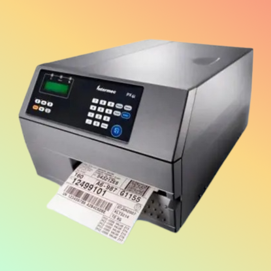 Intermec PX6i Industrial Barcode Printer - A high-performance industrial barcode printer with Ethernet and RS-232 connectivity.
