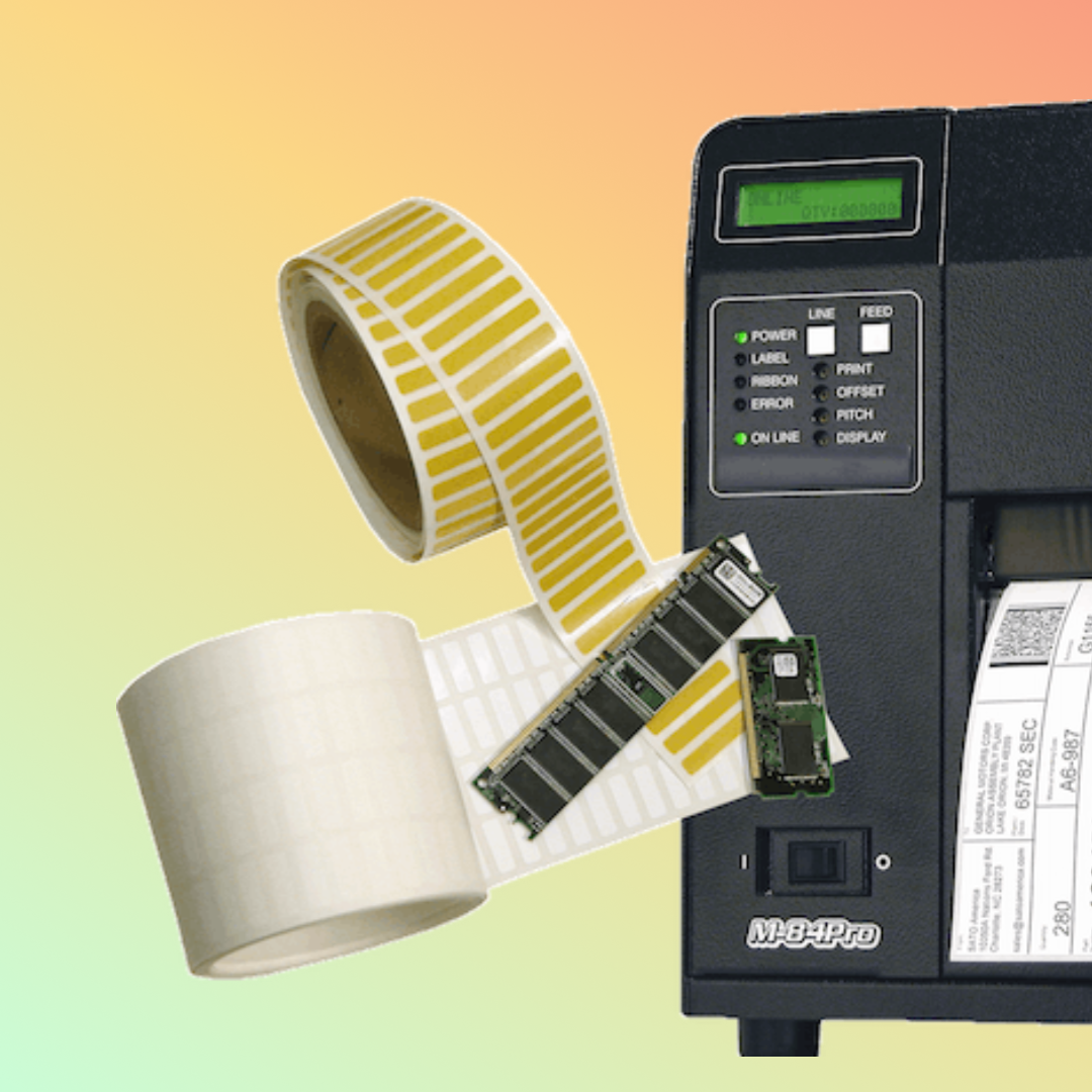 4-inch Label Printer - SATO M84Pro handling wide-format labels with precision.
