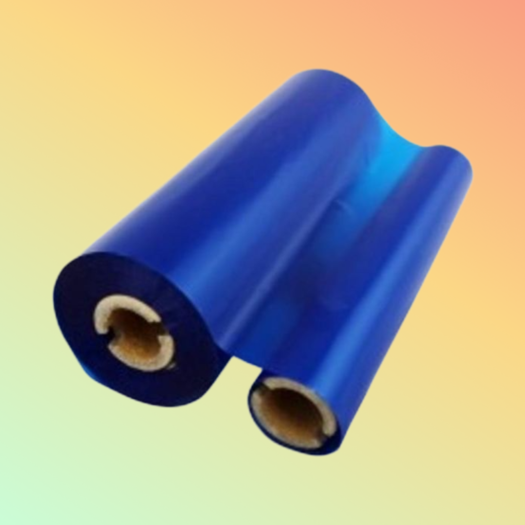 "Thermal Wax Ribbon 110mm x 74m with 1/2 inch core"
