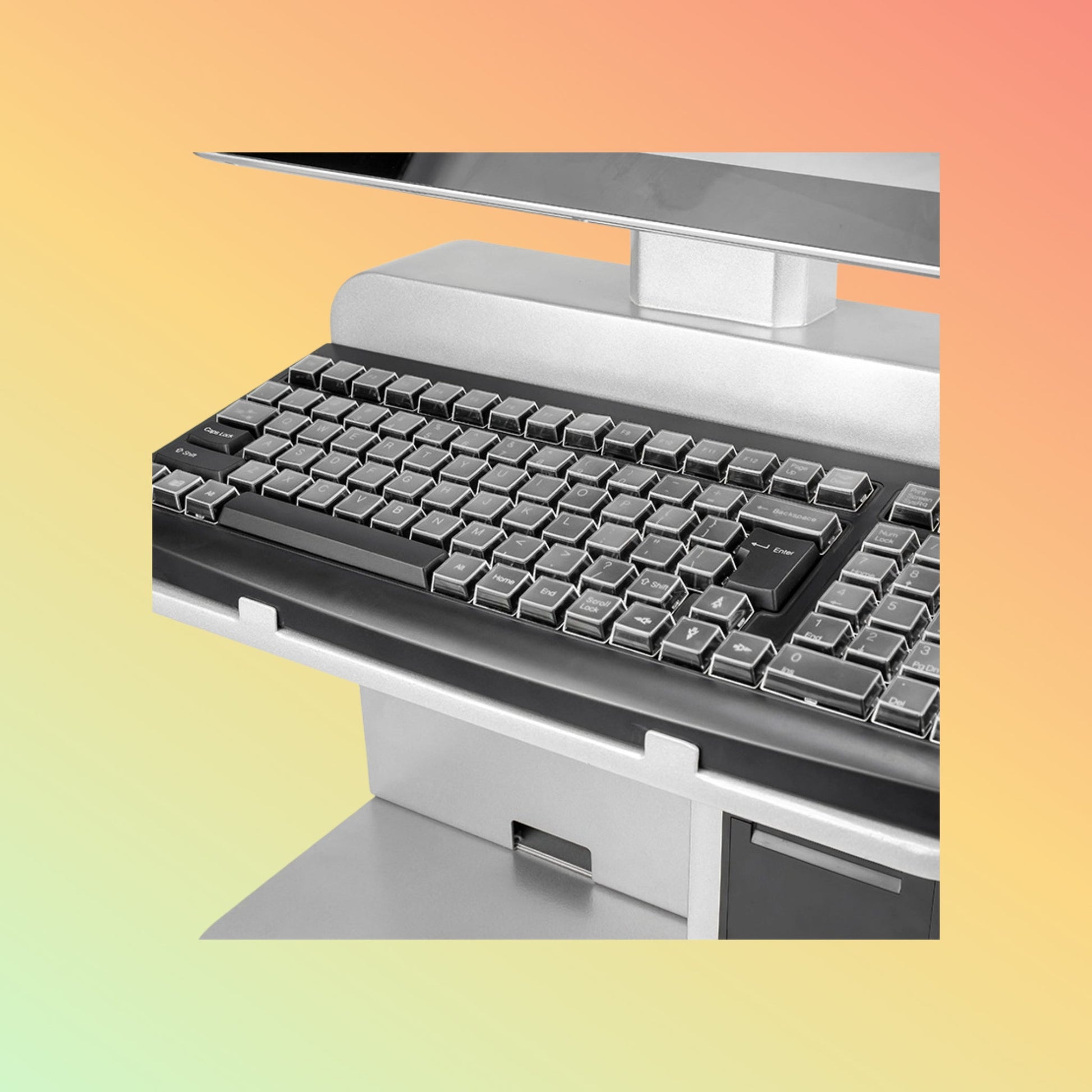 LICON 15.6″ Dual Screen POS System w/ 58mm High-Speed Thermal Printer