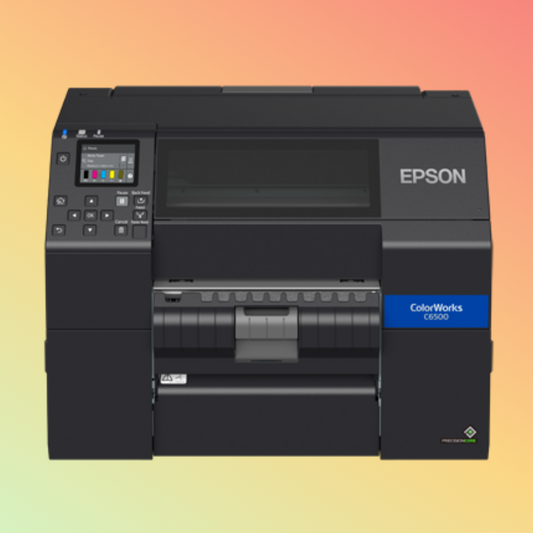 एप्सन कलरवर्क्स C6550P पील-एंड-प्रेजेंट कलर लेबल प्रिंटर