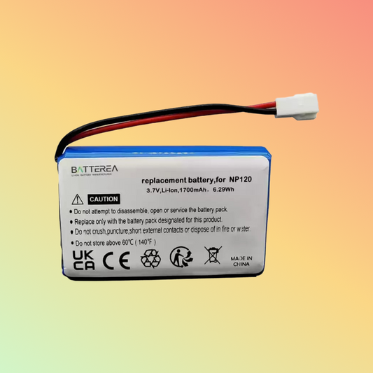 Batterea battery replacement for Seecode Vossor Phonebook replaces for  NP120 Li-ion 3.7V 1700mAh