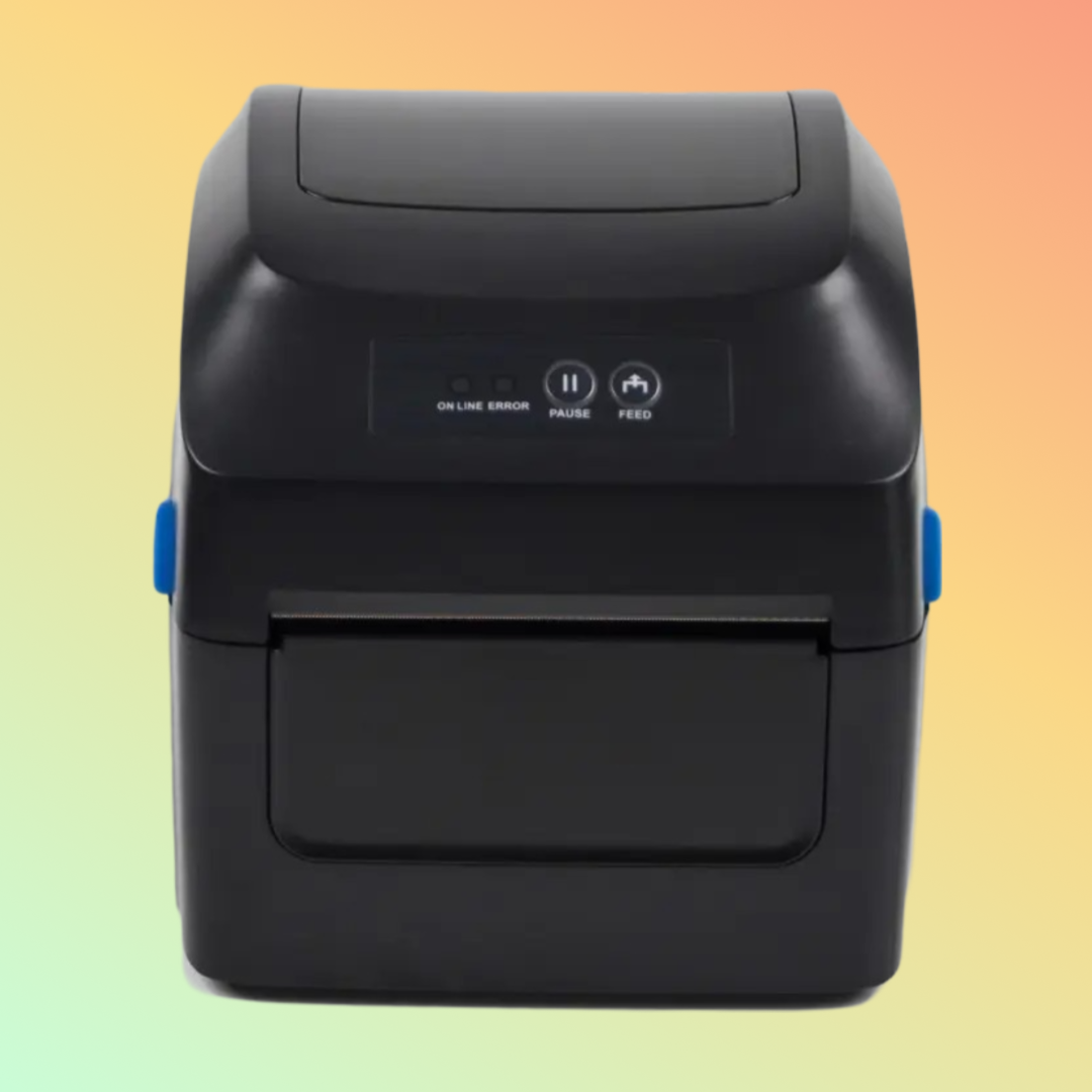 Thermal Printing Technology: "GP-1324D thermal printer, uses thermal paper, eliminating ink and toner requirements.