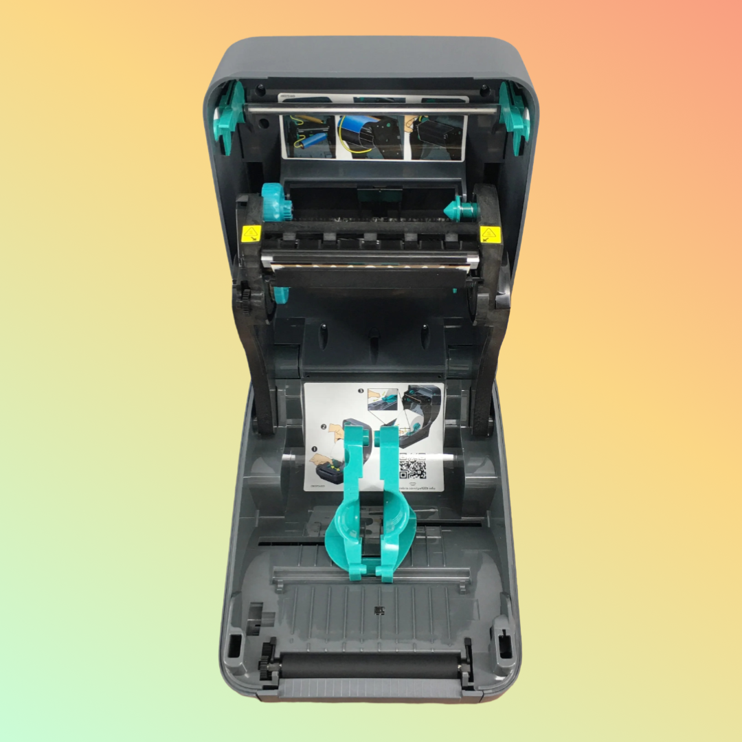 GX430t thermal transfer printer connected to a POS system
