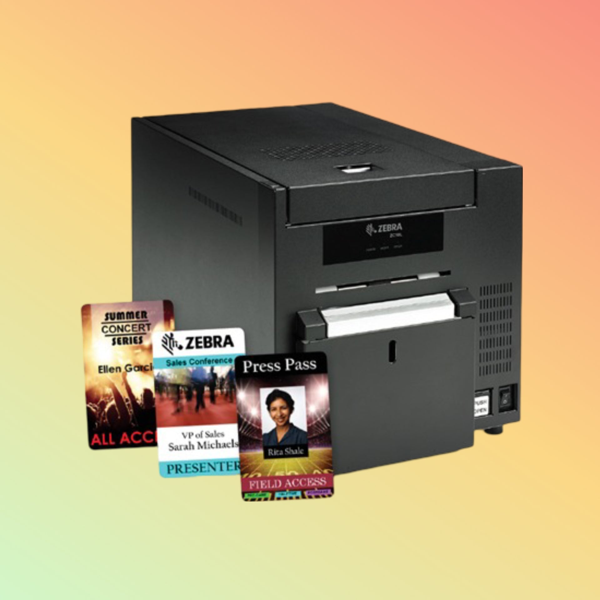 alt="High-Quality Zebra ZC10L Large-Format Badge Printer"