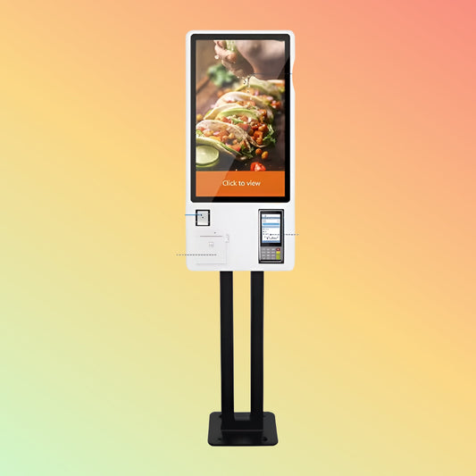 Taiyun 24" Self-Service Order & Payment Touch Screen Kiosk: Includes Scanner for Chain Stores/Restaurants