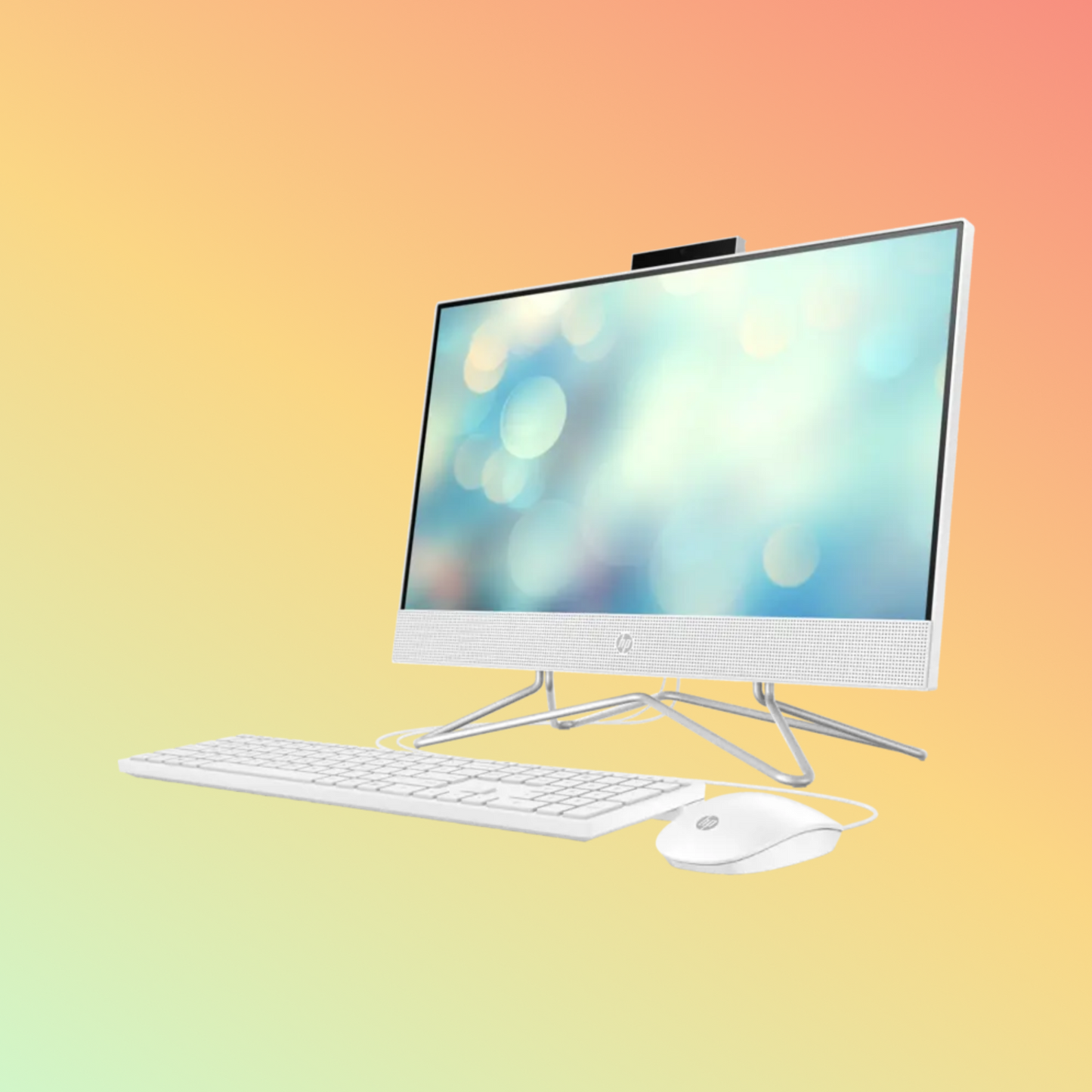 جهاز HP 27-CB1008NH الكل في واحد - معالج i7-1255U من الجيل الثاني عشر، سعة 8 جيجابايت، قرص SSD سعة 1 تيرابايت، بطاقة رسومات NVIDIA GeForce MX450، شاشة 27 بوصة عالية الدقة