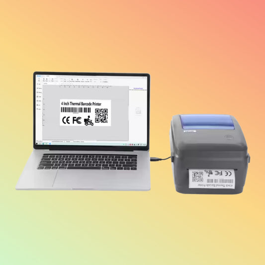 4x6 शिपिंग लेबल प्रिंटर A6 डायरेक्ट थर्मल बारकोड प्रिंटर 1D 2D