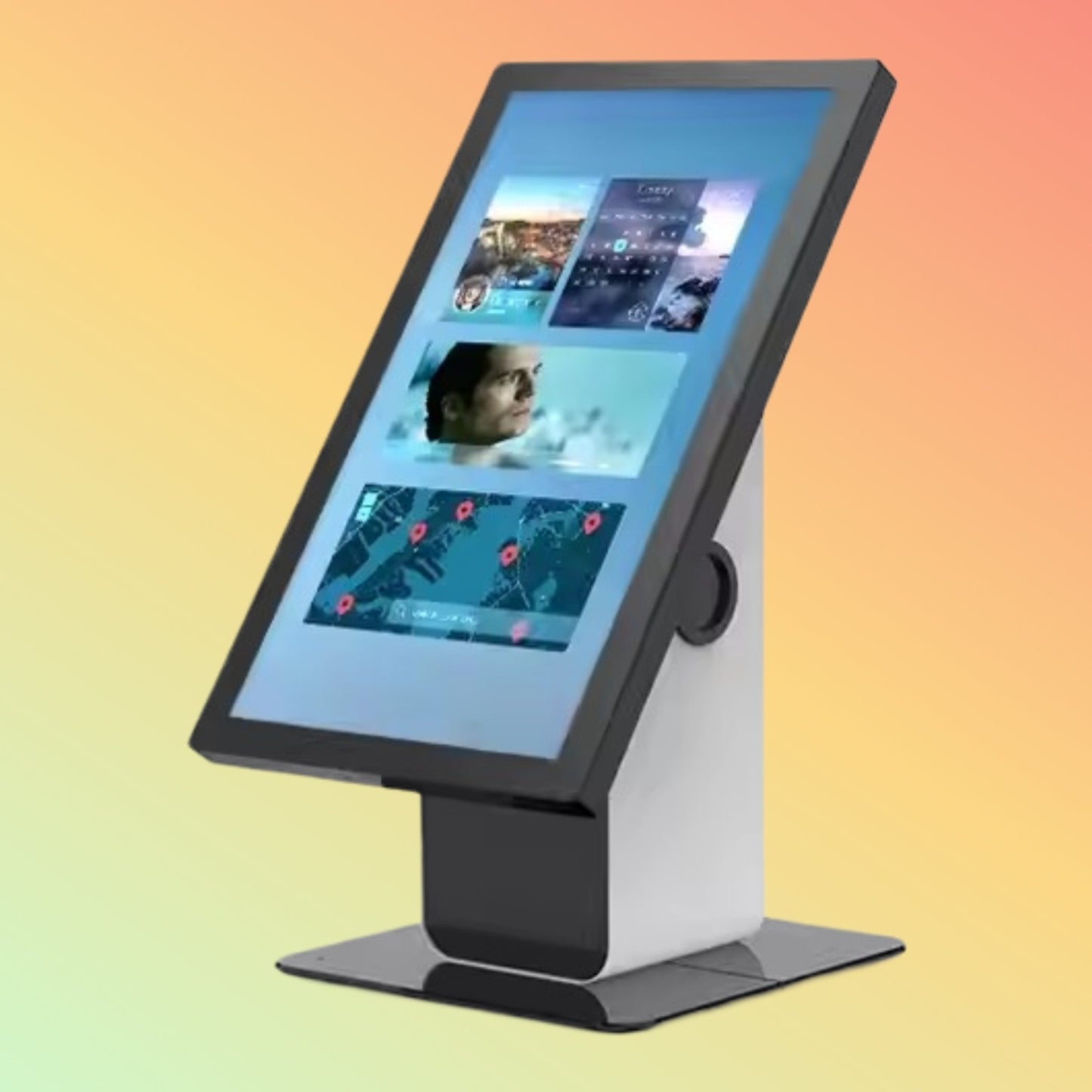 MAKEN SF-2201C Countertop Security Vesa Mounted Kiosk Stand Holder For 21.5 Inch Screen