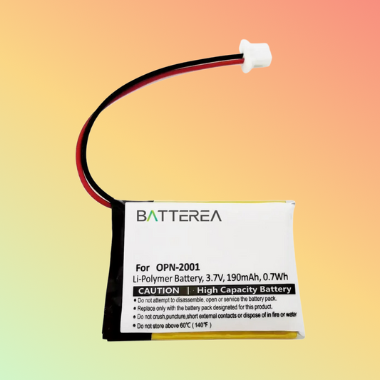 Batterea Scanner Battery Replacement for Opticon OPN-2001 replaces OPN-2001 Li-Polymer 190mAh 3.7V