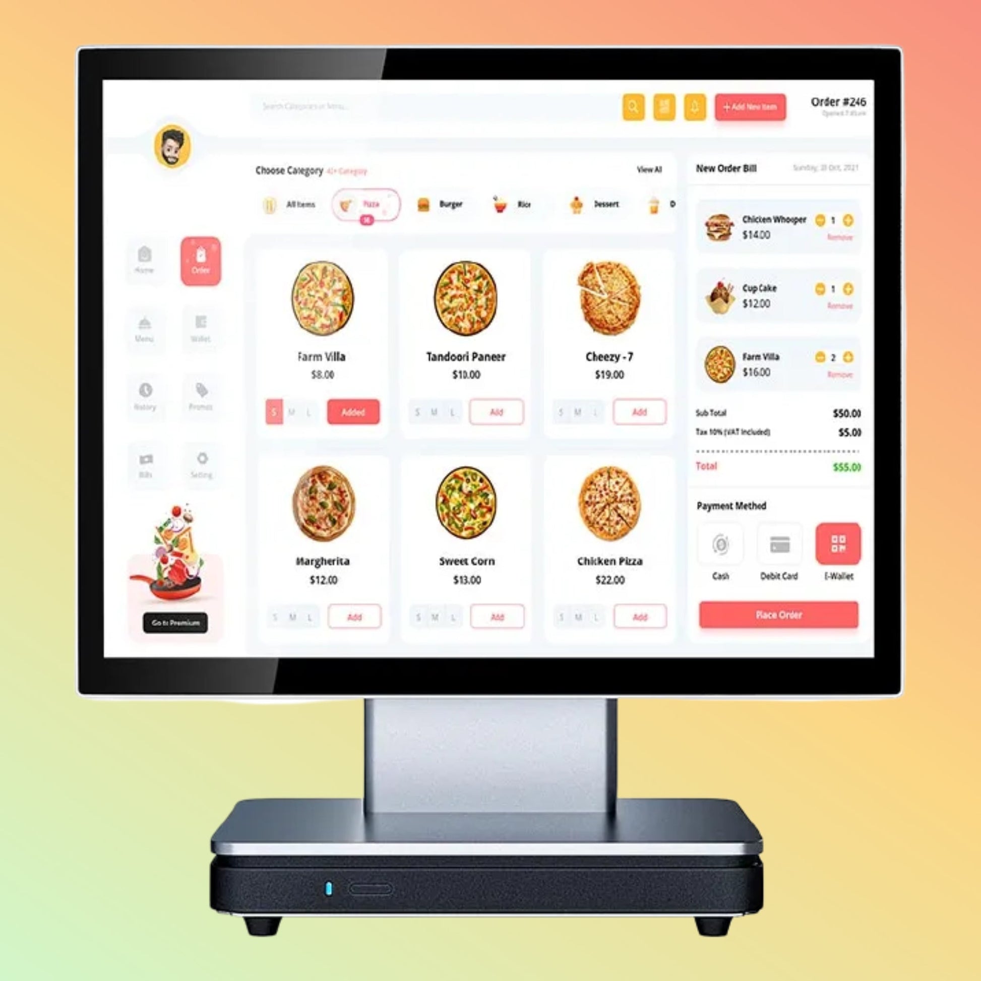 Factory Price 21.5" PCAP Touch Android POS System for Restaurants