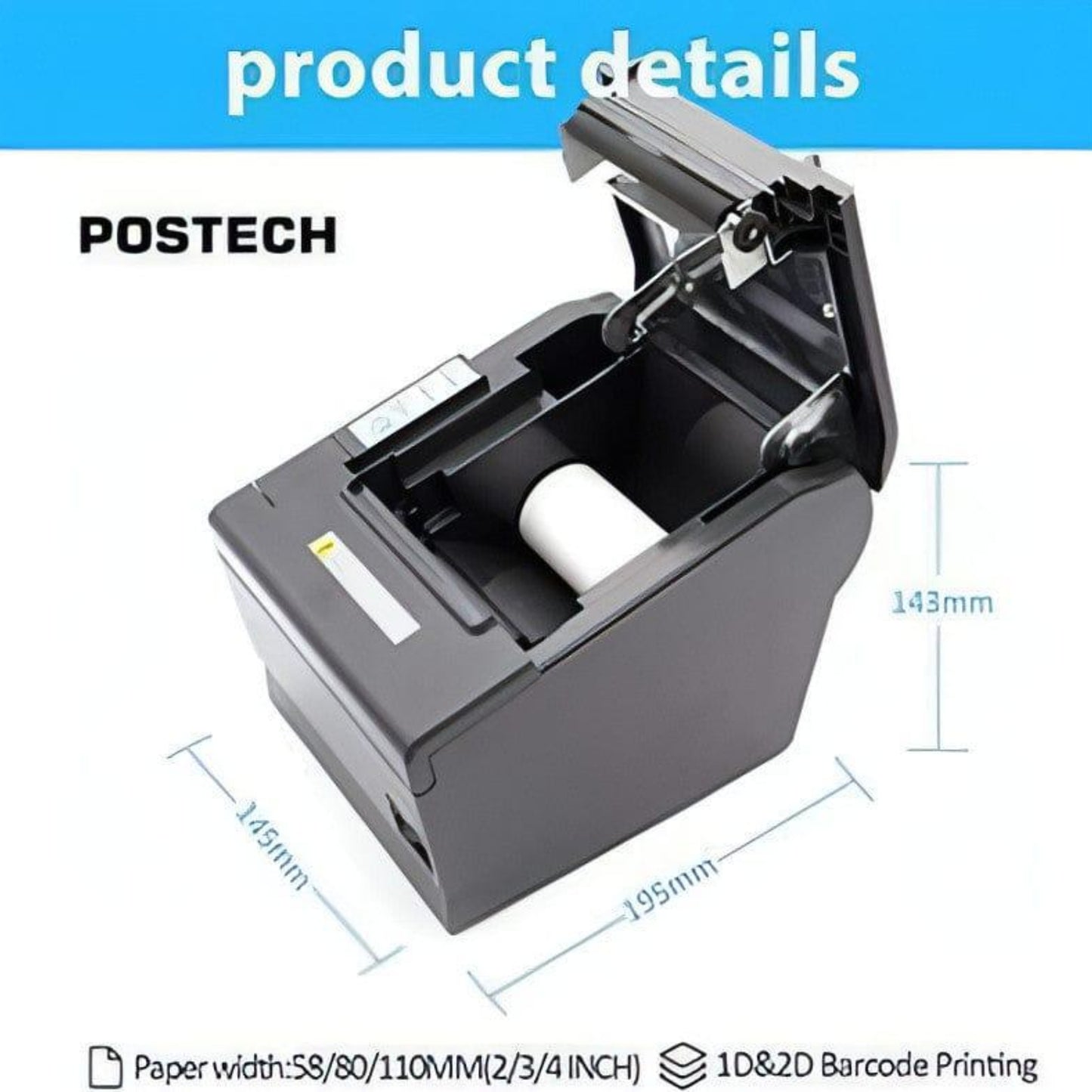 Postech PT-R88VI-V3 Receipt Printer