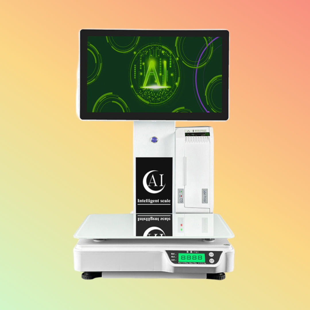 High-resolution AI Scale with 15.6-inch touchscreen.