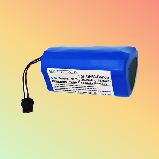 Batterea battery replacement for Ecovacs Deebot Slim replaces DA60-Darfon 2600mAh 10.8V Li-ion