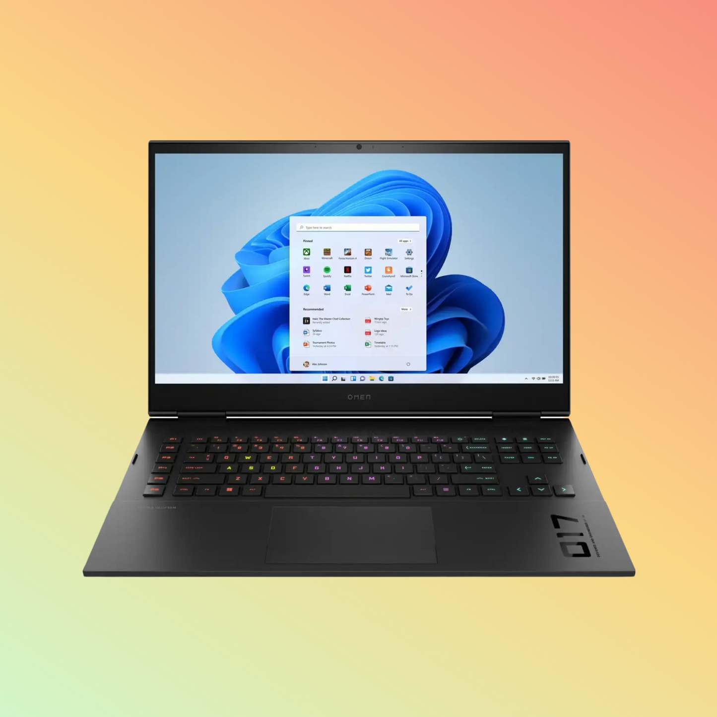 كمبيوتر محمول للألعاب HP OMEN 17-CK2010CA - معالج i9-13900HX من الجيل الثالث، وذاكرة وصول عشوائي (RAM) سعة 32 جيجابايت، ومحرك أقراص صلبة SSD سعة 2 تيرابايت، وبطاقة رسومات NVIDIA GeForce RTX 4080 سعة 12 جيجابايت، وشاشة 17.3 بوصة بدقة QHD