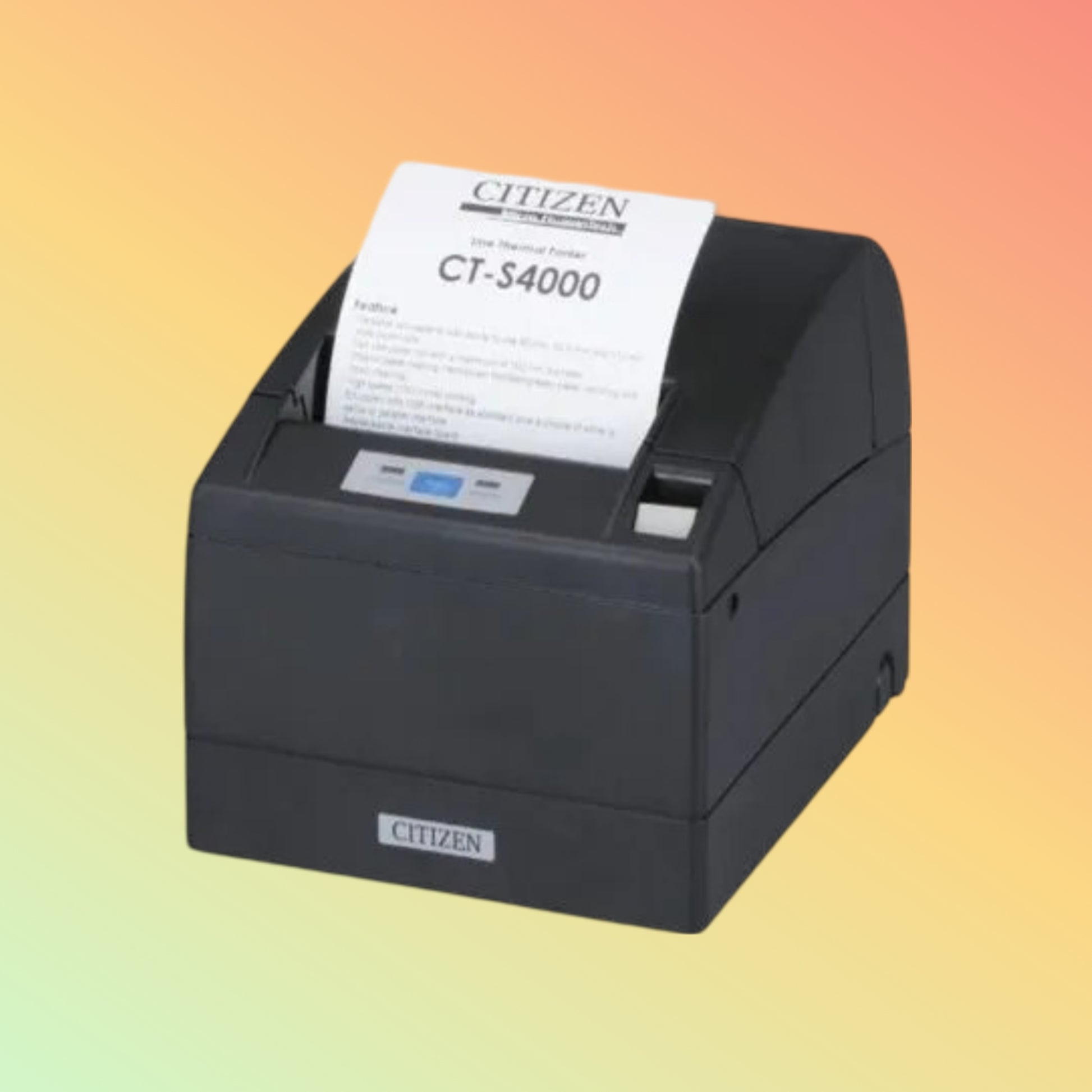 "Citizen CT-S4000 printer with wide-format paper handling"