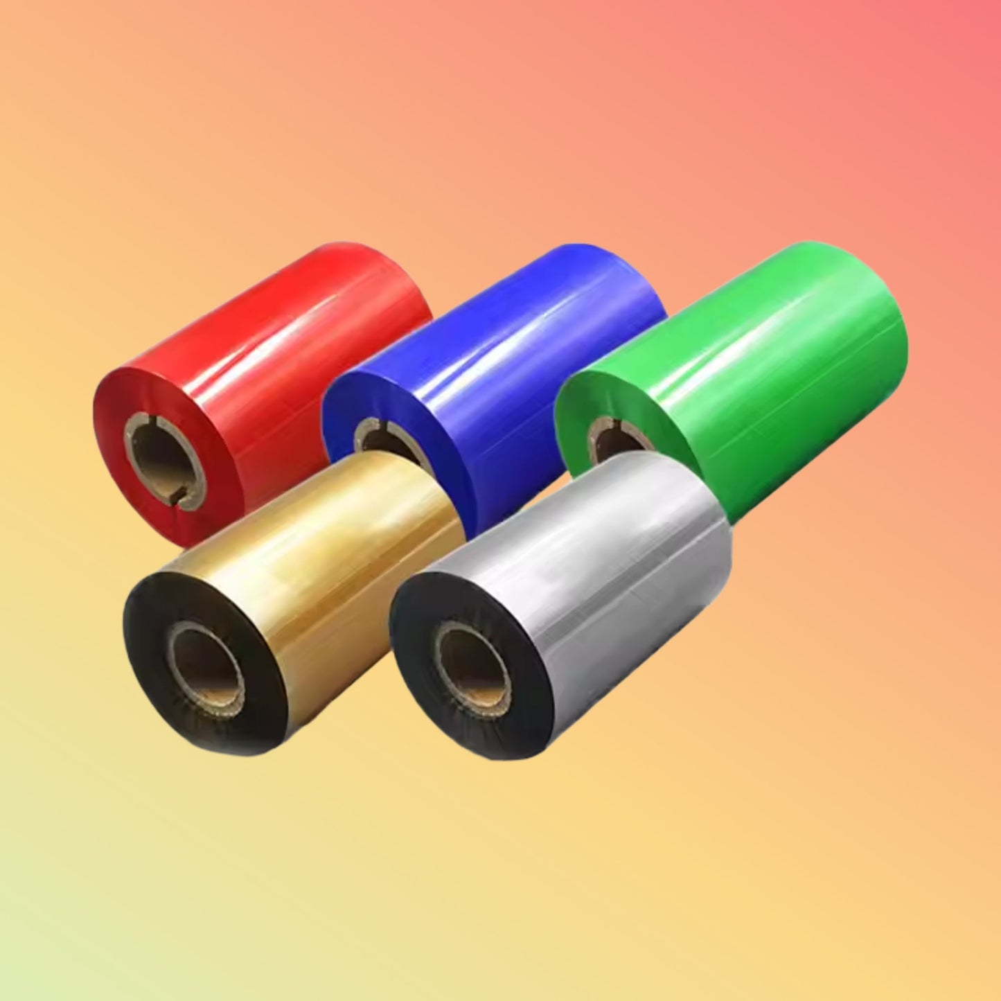 Hot Selling 110 X 300 Custom Color Wash Wax Resin Ribbon Label Printer Washable Thermal Transfer Ribbon