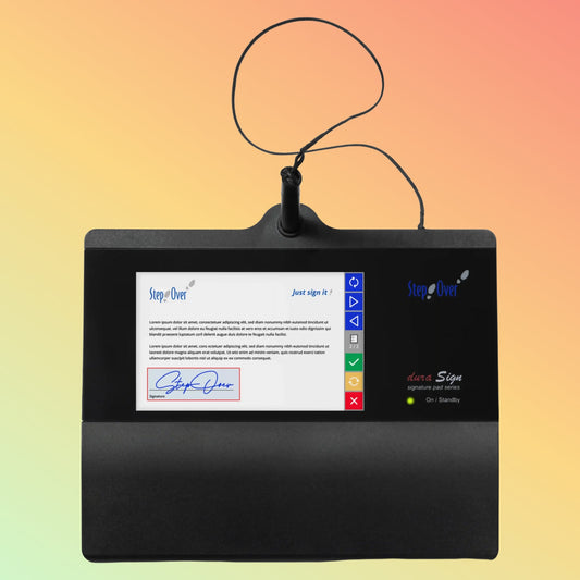 स्टेपओवर 5" सिग्नेचर पैड - रंगीन डिस्प्ले, टिकाऊ ग्लास सतह