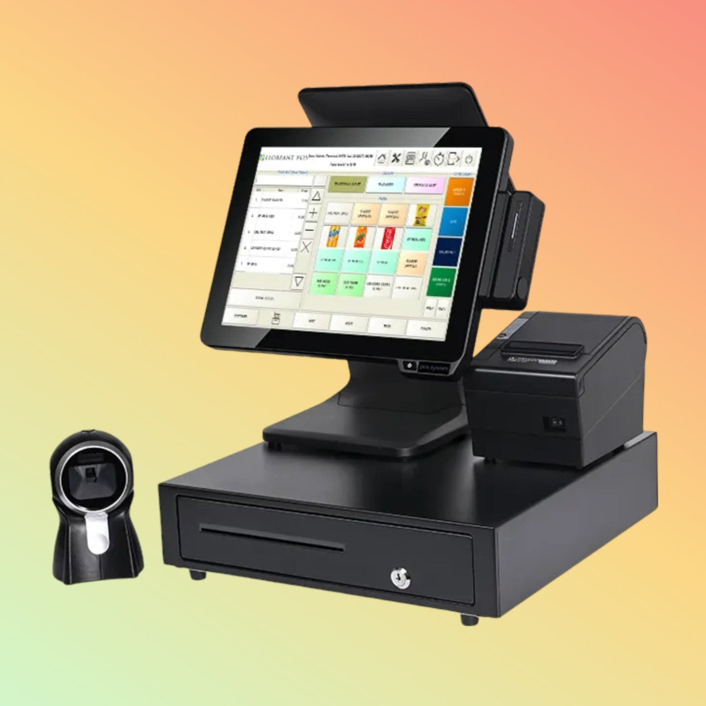 "NEOPOS NP-R1502 POS System in action at a busy retail store, demonstrating its efficiency."