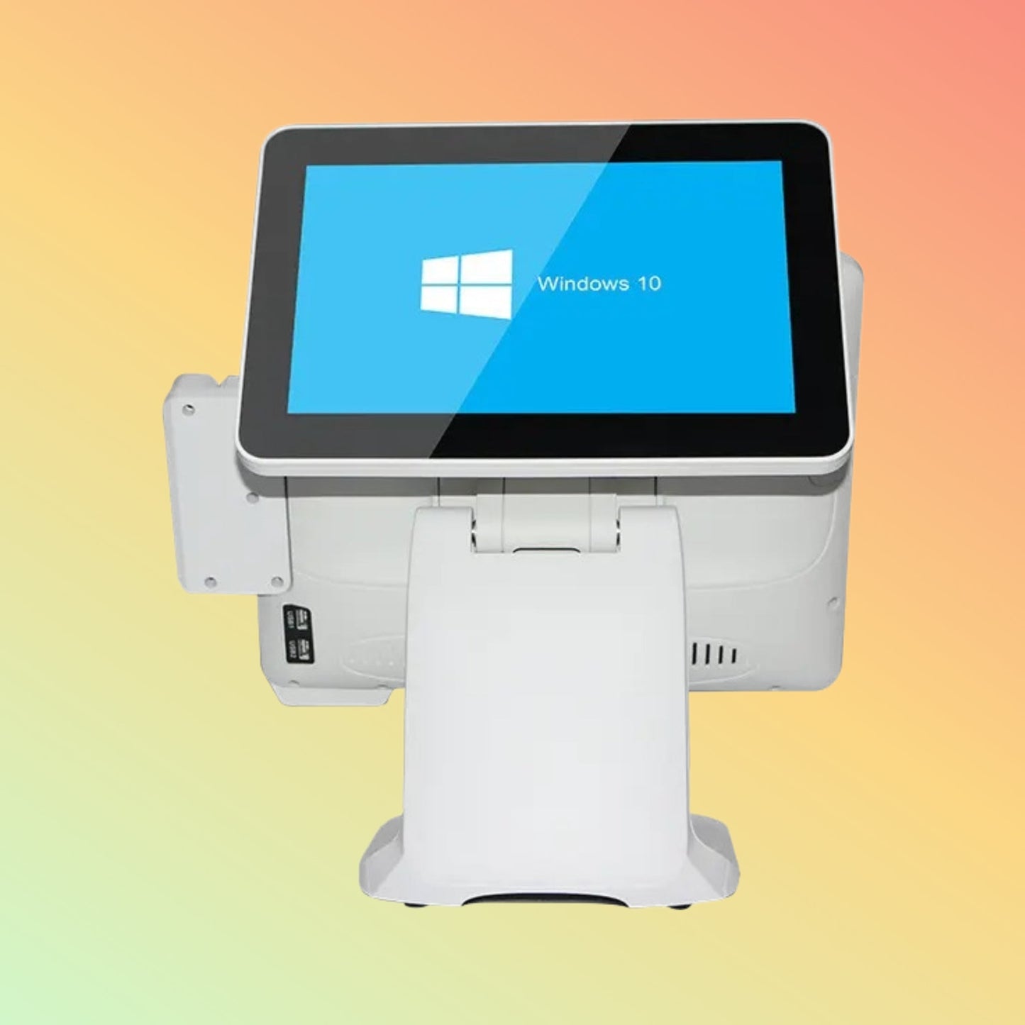 Postech 15" White Color Windows 10 Pro Touch POS Cash Register - NEOTECH