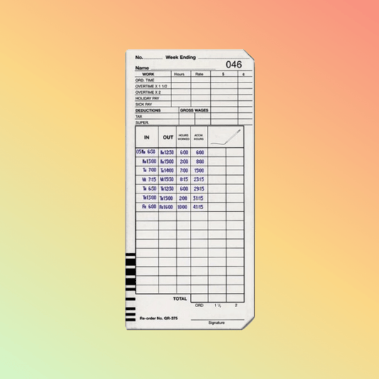 QR - 375 Time Cards - NEOTECH