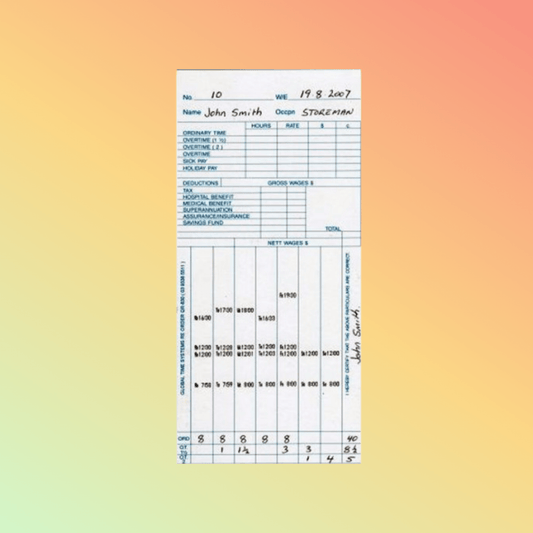 QR - 830/QR - 900 Time Cards - NEOTECH