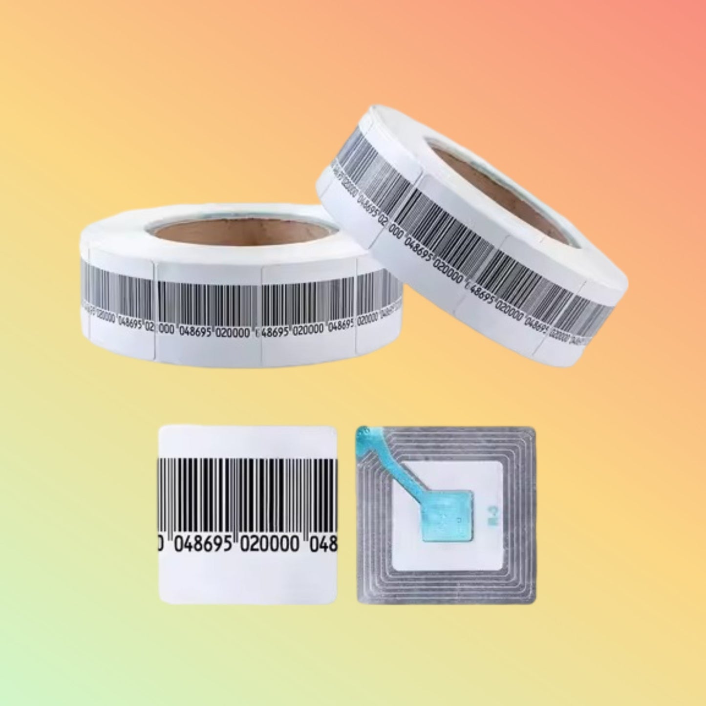 RF 4x4cm Soft Labels - 40x40x1000 (20 Rolls/Box) - NEOTECH