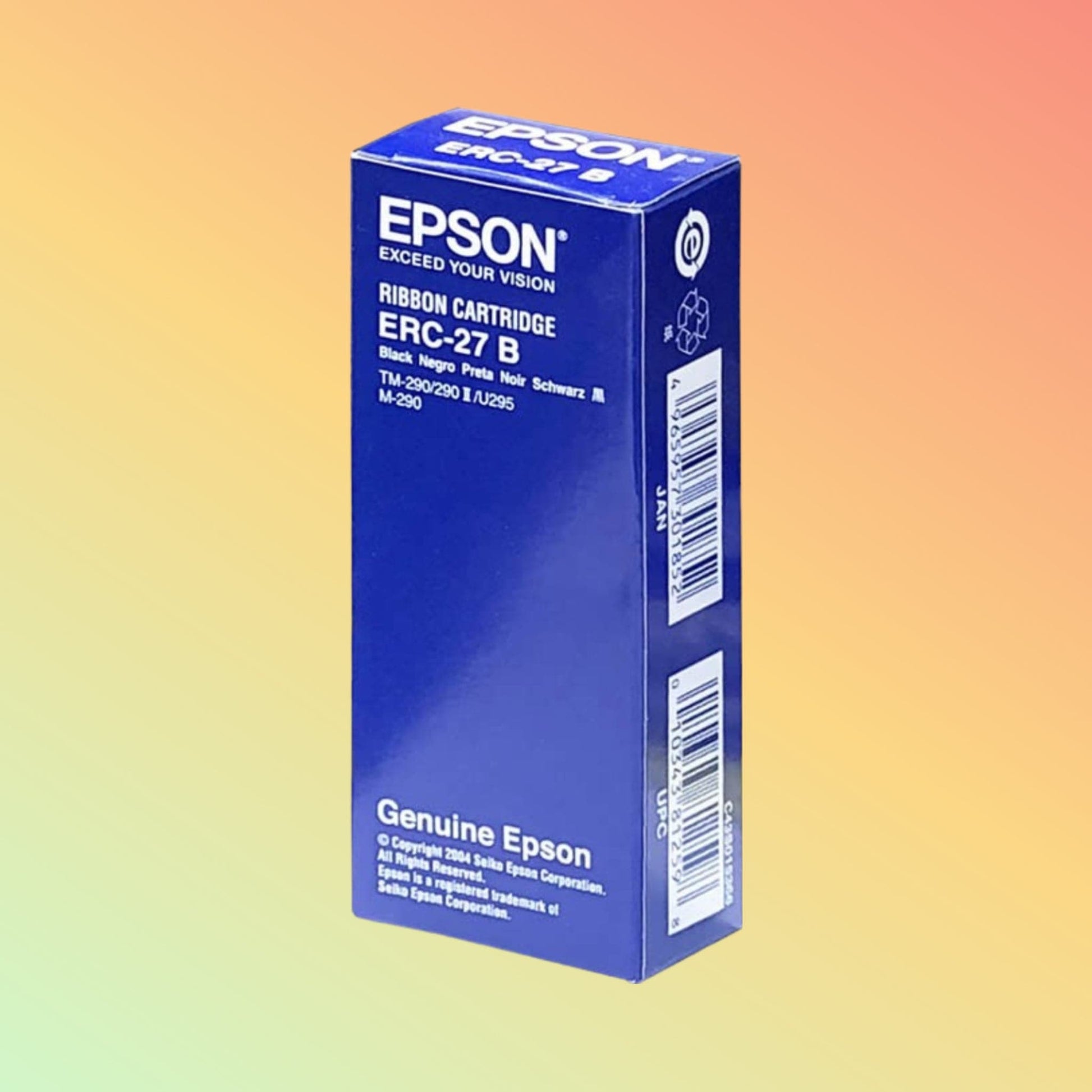 "Durable Epson ERC 27 Ribbon pack for accurate and long-lasting receipt printing in POS systems."