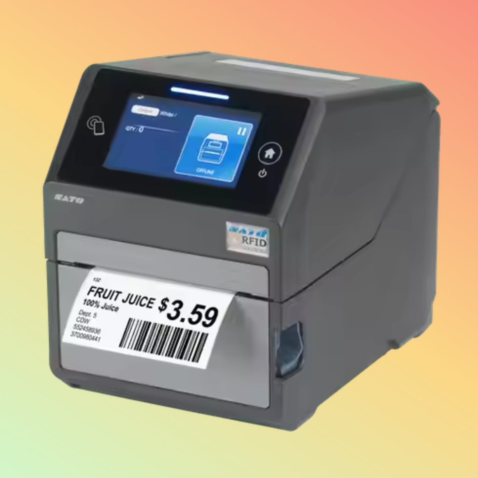 SATO CT4 - LX Thermal Desktop Printer, 4.3 - inch Full - color Touch Screen Display - NEOTECH