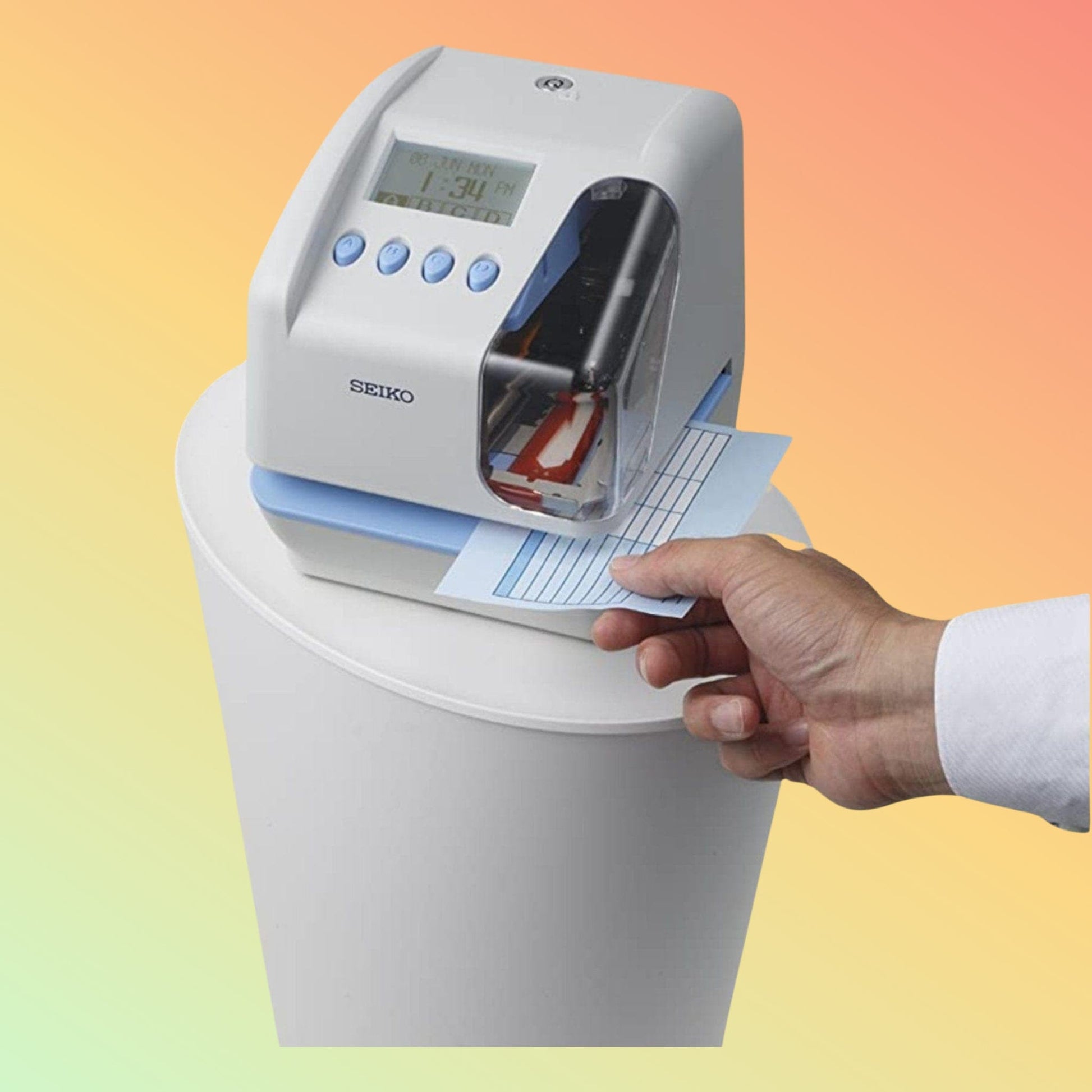 Seiko TP-50 printing sample time and date record