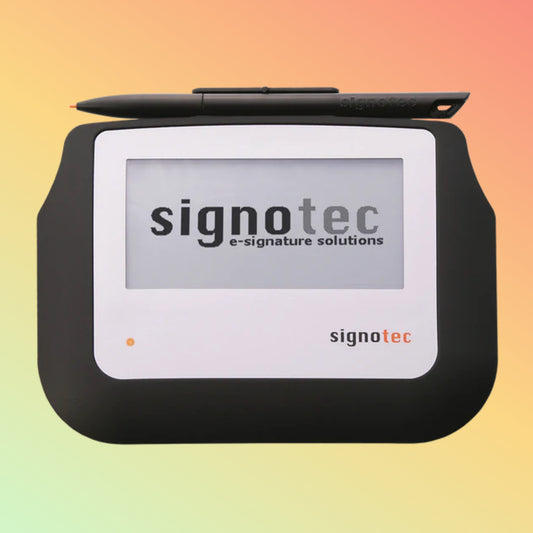 signotec Sigma LCD signature pad front view with batteryless pen UAE