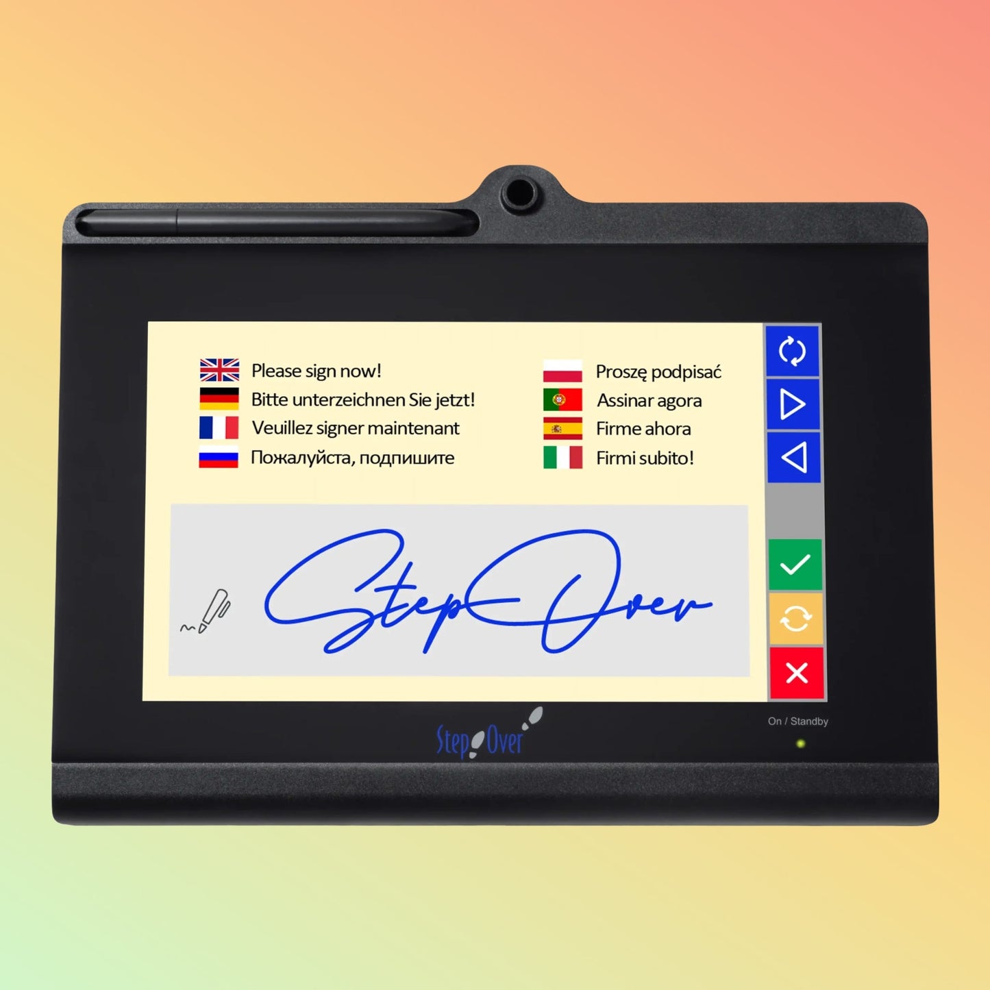 StepOver 10" Signature Pad – Color Screen, Document View, Durable - NEOTECH