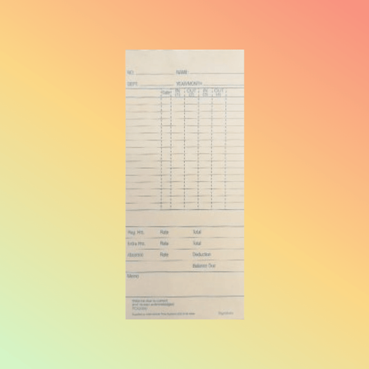 TCX2000/UT2000 Time Cards - NEOTECH
