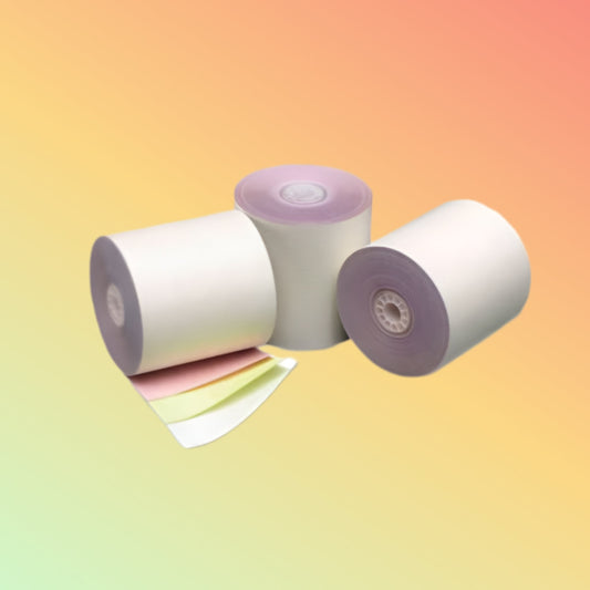 Terminal Depot 3" x 70' Carbonless Paper Rolls (3 Ply) - NEOTECH