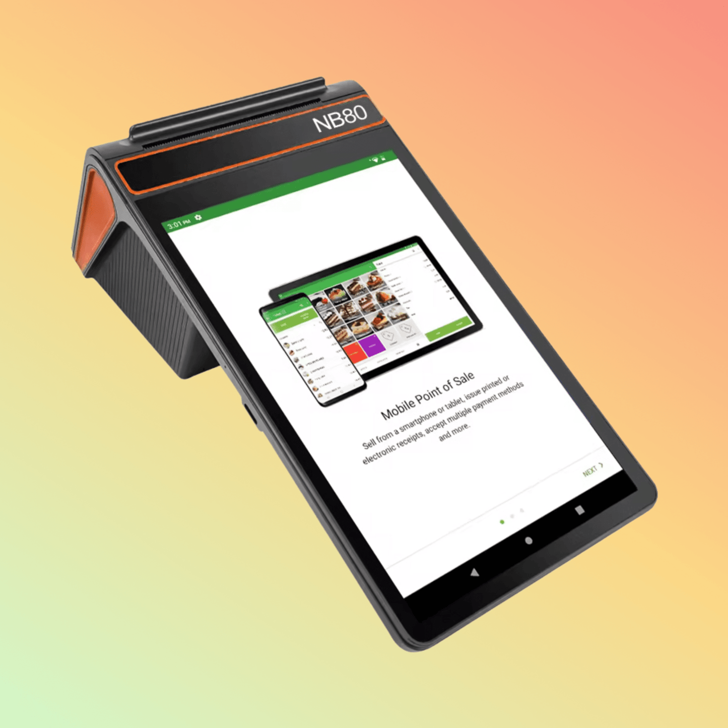 TOTALPOS NB80: 8" Android Terminal with 58mm/80mm Printer - NEOTECH
