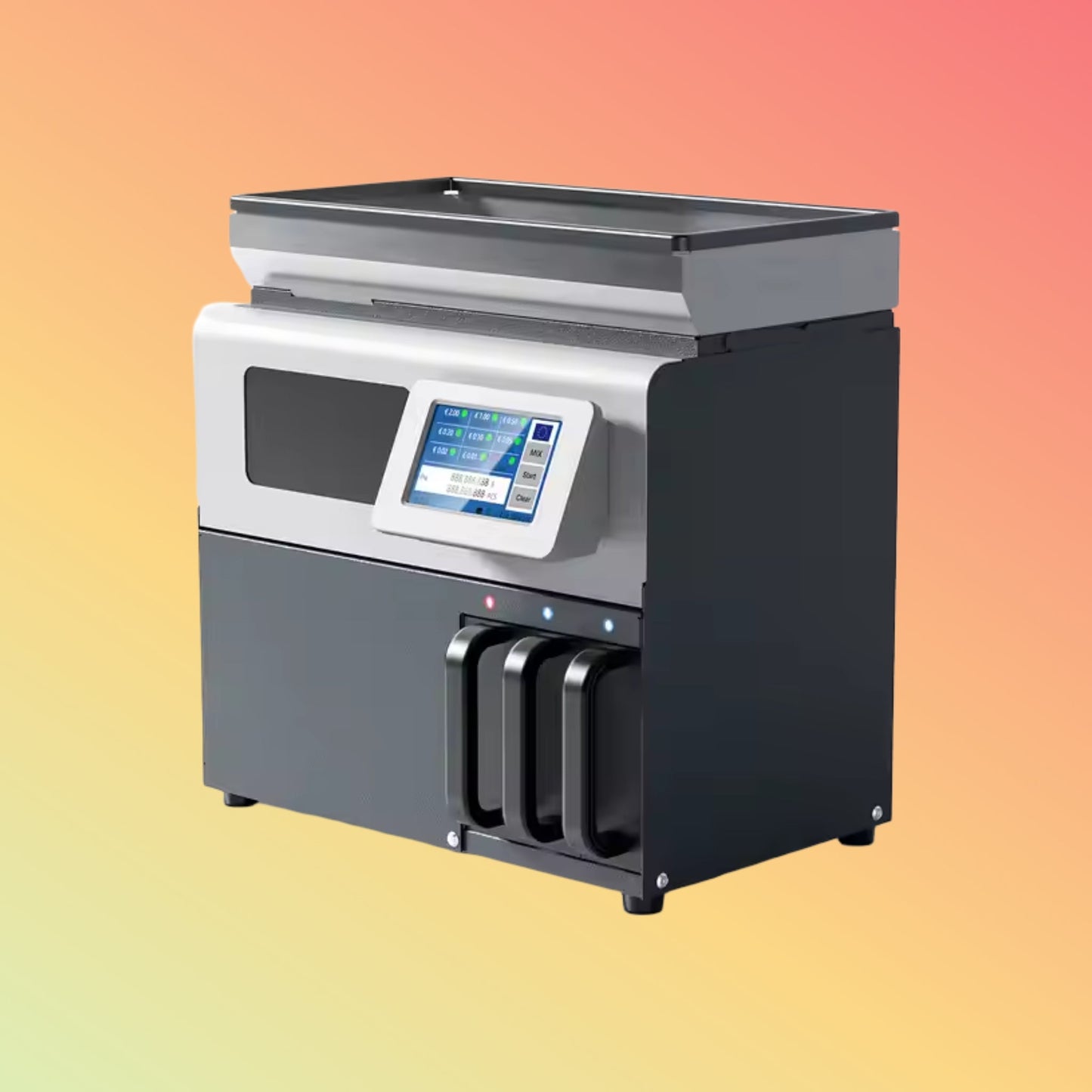 UN - 121S High - Speed 2+1 Coin Counting Machine Touch Screen Portable Precision Coin Counter for Banks Money Coin Sorter - NEOTECH