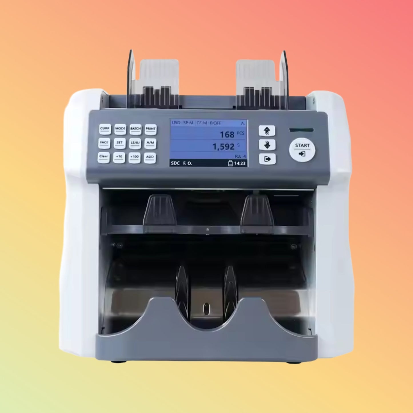 UN - 200A 2025 ECB Approved 2 Pocket 2 CIS Counterfeit Money Detector Machine Sorting Machine Money Counting Machine - NEOTECH
