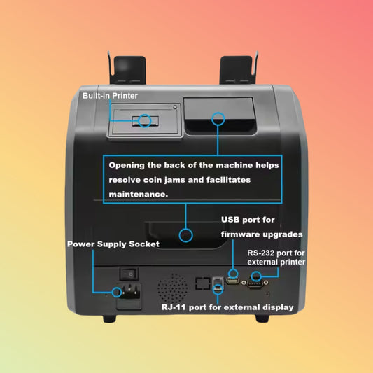 UN - 220A Portable Mixed Value Money Counting Machine 1500 Speed Multi - Currency 2 CIS Touch Screen Money Sorting Bill Counters - NEOTECH