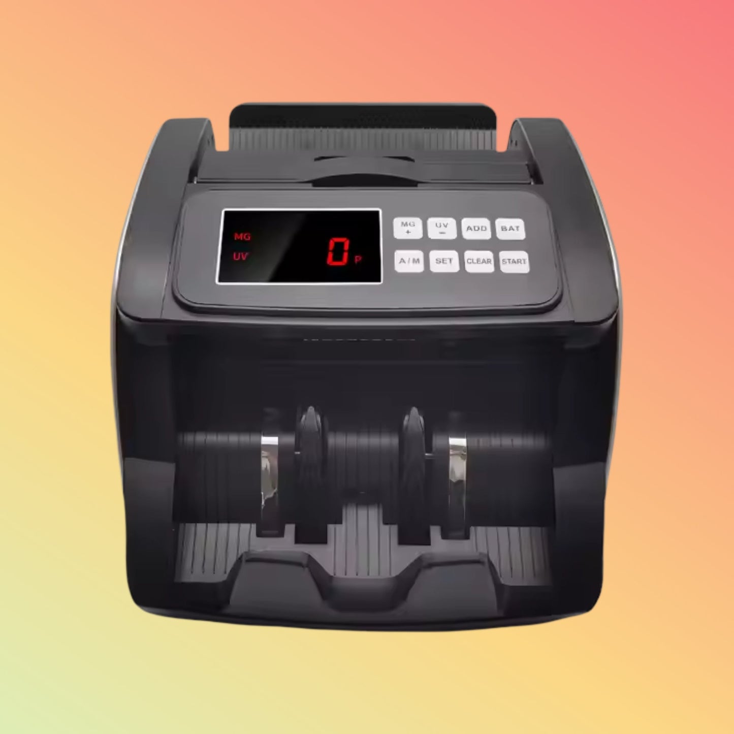 UNION 0710 SILVER Portable Money Counter LED LCD Bill Counter Money Counting Machine With Detector - NEOTECH