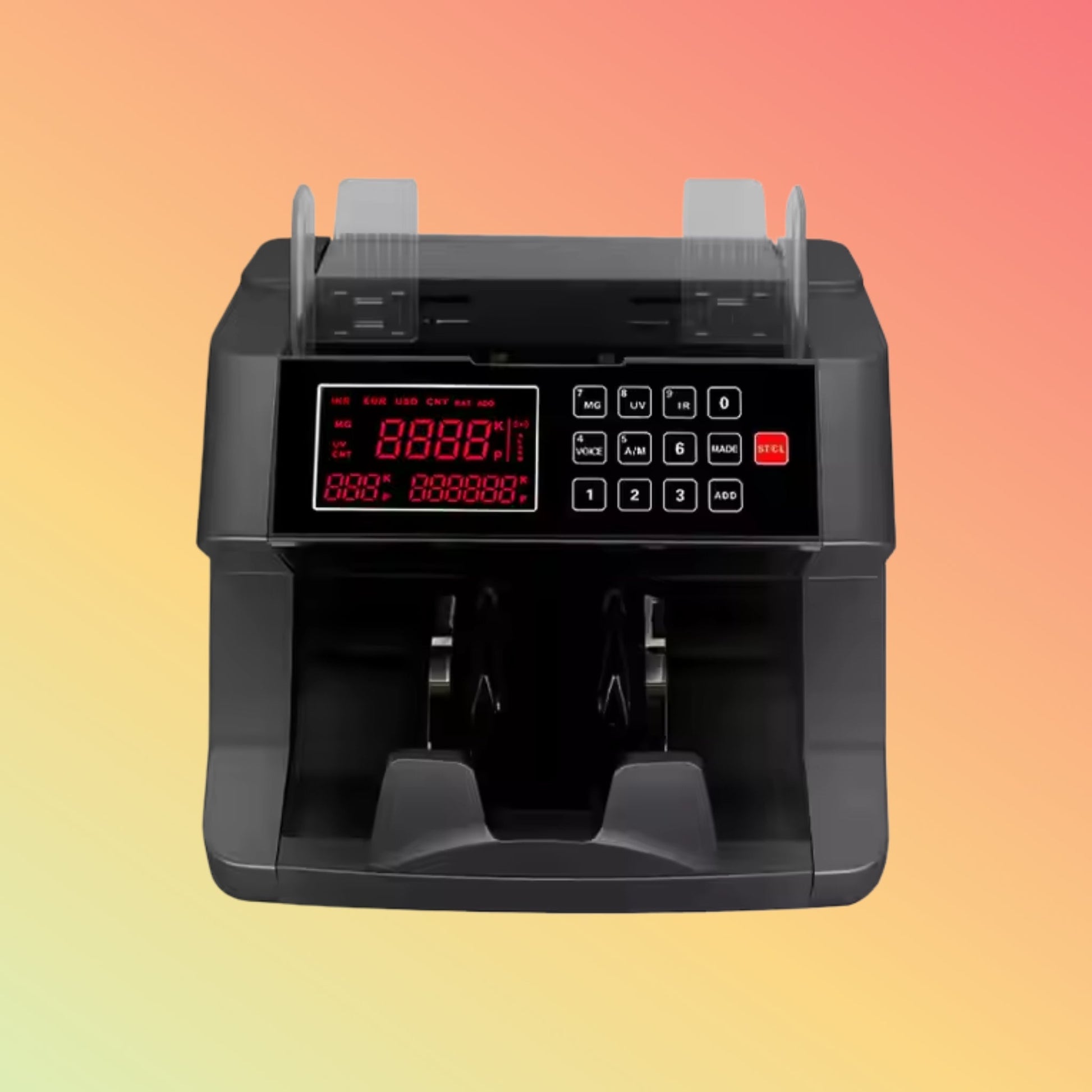 UNION 0730 Portable Front Loading Bill Counter Money Counting Machine Single Denomination Mixed Value Money Counter - NEOTECH
