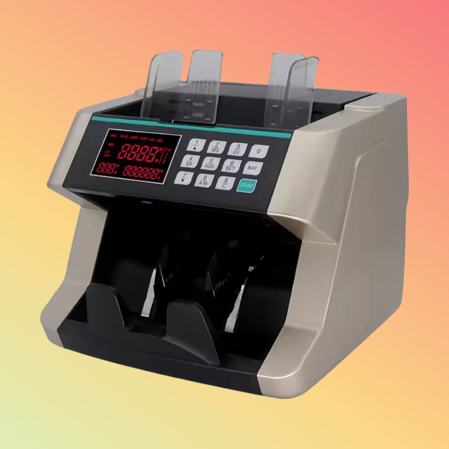 UNION 0731 Heavy Duty Top Load UV & MG Polymer Banknote Counter - NEOTECH