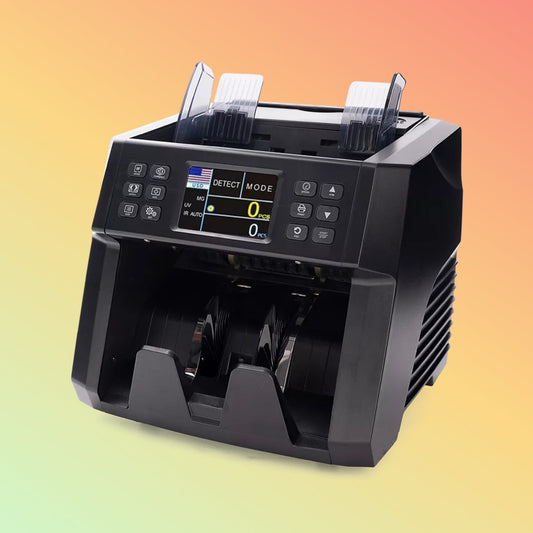 Union 2024 ECB Approved Professional 2 CIS Bill Counter Black Money Counting Machine - NEOTECH
