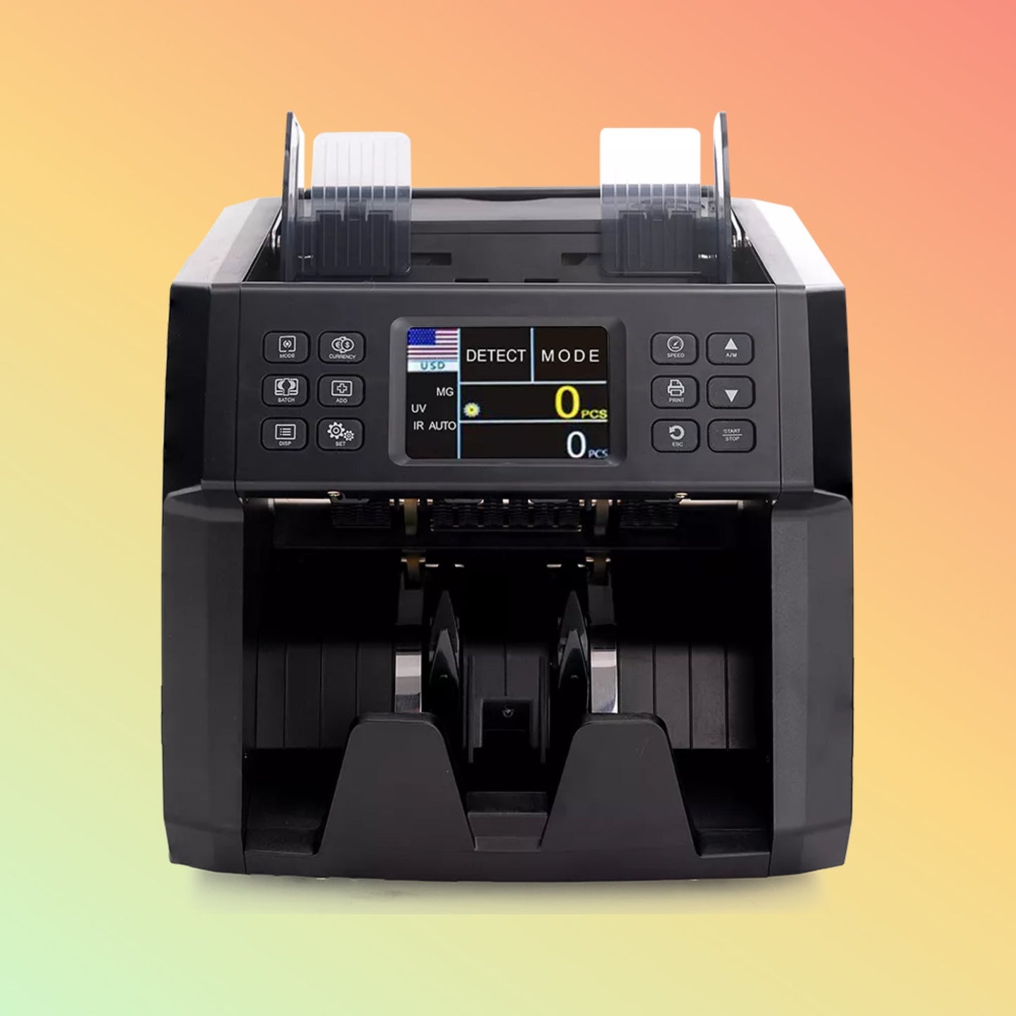 Union 2024 ECB Approved Professional 2 CIS Bill Counter Black Money Counting Machine - NEOTECH