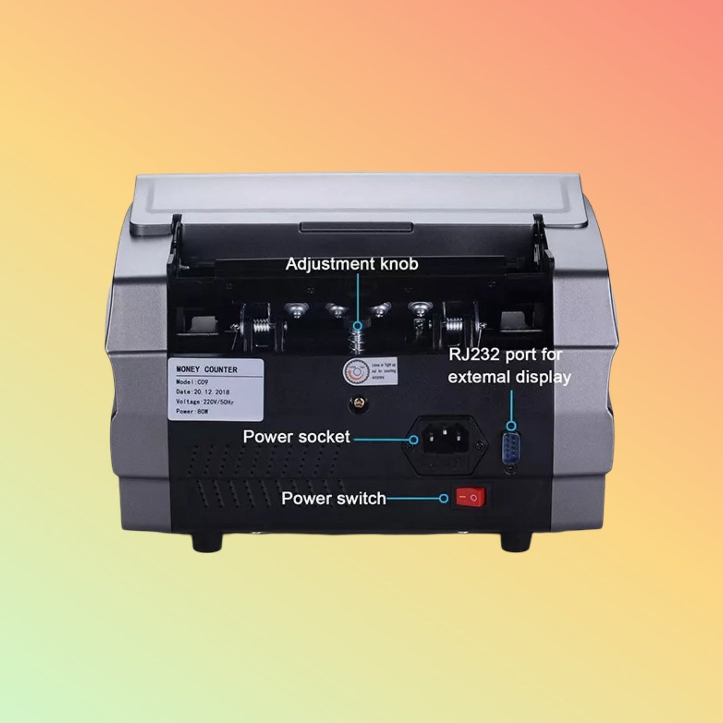 Union Money Counting Machine Money Counter Bill Counter Purple Grey Bill Counter Machine - NEOTECH